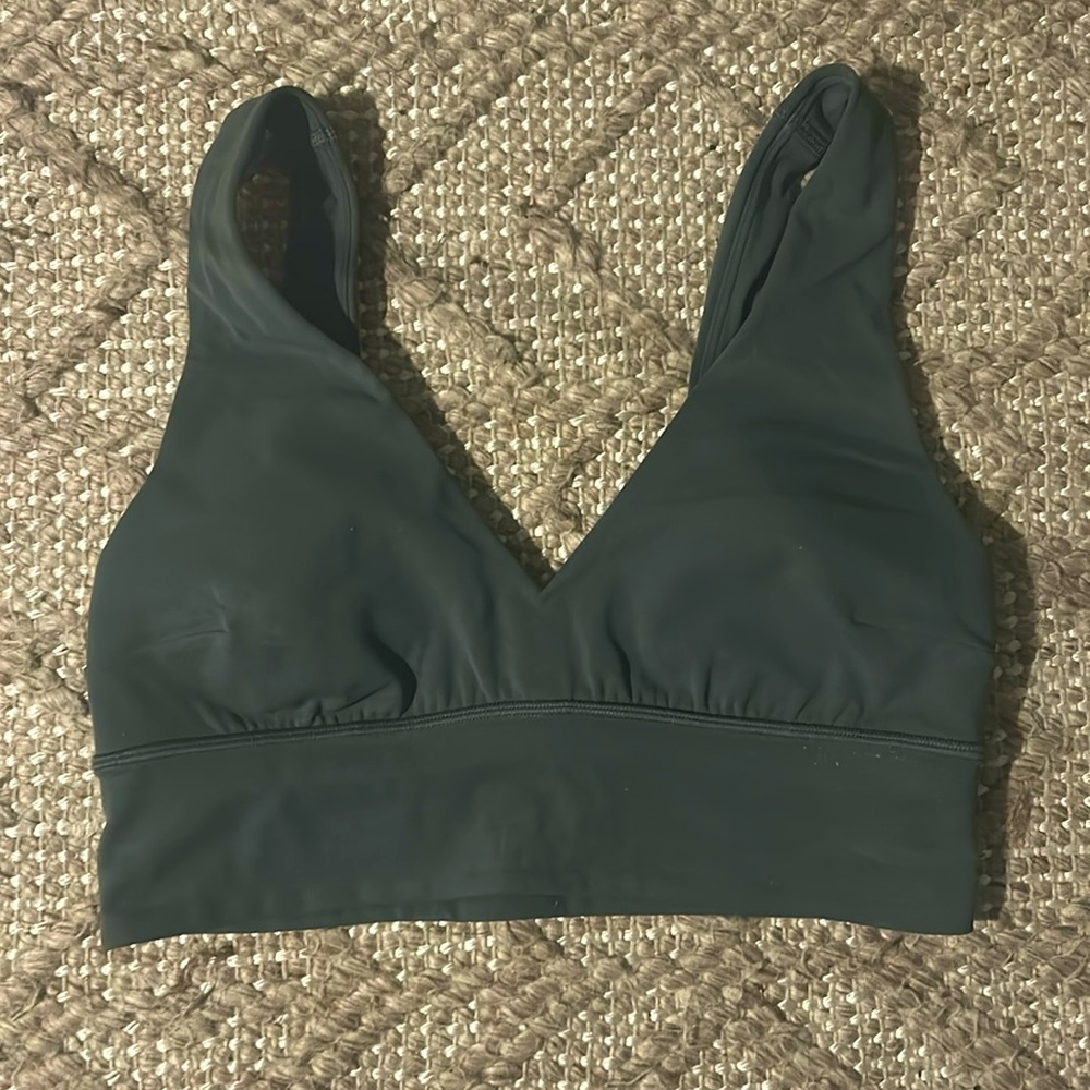 Lululemon Green Align V Neck Sports Bra